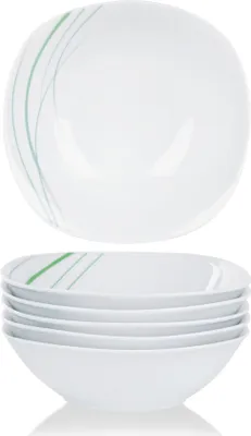 Immagine prodotto di VEWEET, set di 6 ciotole per muesli in porcellana "Aviva", ciotola con capacità di 440 ml, diametro 17 cm, complemento al servizio da tavola "Aviva"