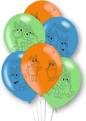 Zdjęcie produktu dla Balony Lateksowe Bluey 27,5Cm 6Szt.