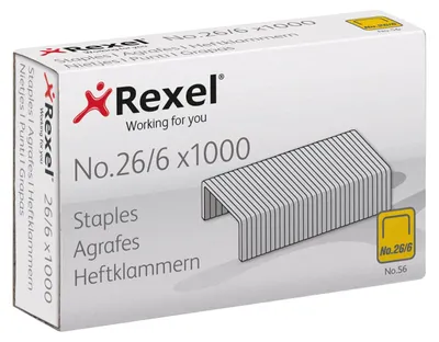 Image de Rexel (2115727) N° 56 (26/6) : Agrafes, pour jusqu'à 20 feuilles, taille standard pour agrafeuses