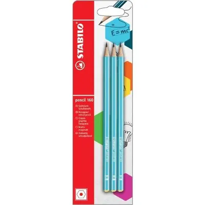 Obrázok produktu pre Ceruzka - STABILO ceruzka 160 modrá - tvrdosť HB - balenie 3 ks