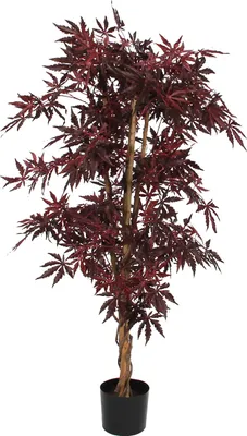 Produktbild von Mica Decorations Ahorn Kunstpflanze - H150 x Ø80 cm - Rot