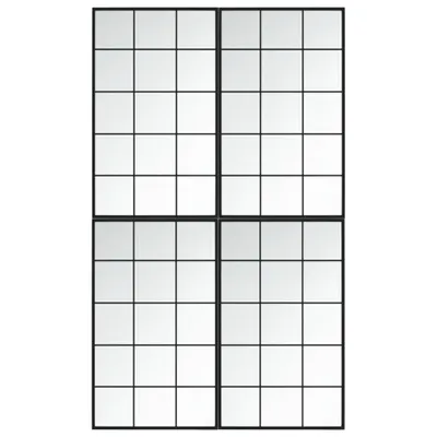 Produktbild von Wandspiegel 4 Stk. Schwarz 100x60 cm Metall