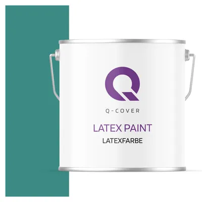 Produktbild von Latexfarbe  5 L Dunkeltürkis  5 L | Innenfarbe | Wandfarbe | Deckenfarbe | Klasse 3 Mattfarbe Scheuerfest Hohe Deckkraft