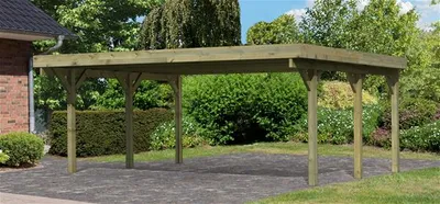 Zdjęcie produktu dla Karibu Carport Classic, model dwustanowiskowy, bez łuku wjazdu, kdi