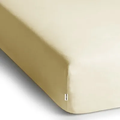 Produktbild von Spannbettlaken 100% Baumwolle Schlafzimmer Bettlacken Betttuch 120-140x200 Creme