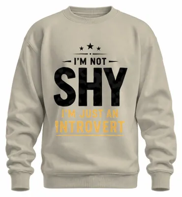 Immagine prodotto di Non sono timido, sono solo introverso. Felpa con scritta divertente, sarcastica. Taglia M