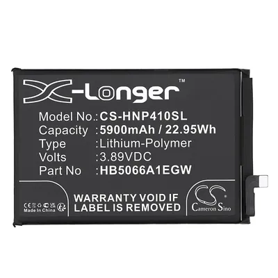 Image de TECHTEK Batterie compatible avec [Honor] Changwan 40 Plus, Play 40 Plus, Play 40 Plus 5G Premium, RKY-AN00 remplace HB5066A1EGW
