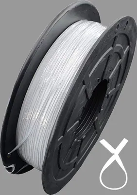 Image de Ficelles en plastique pour assemblages de rubans torsadés - blanches - 500 pièces