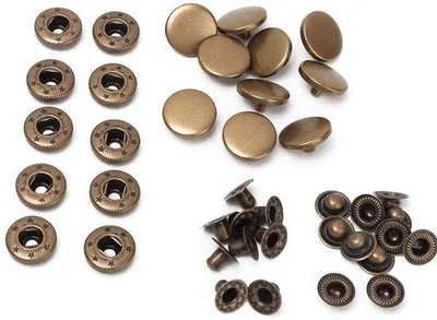Produktbild von Kleiderknöpfe 10er Set - 15 mm - Kupfer - Dauerhaft - Kleidungsbügeln - Selbstklebend
