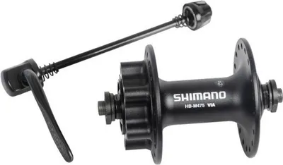Productafbeelding van Voornaaf Shimano FH-M475 - 36-gaats - 6-gaats met remschijfbevestiging - Zwart