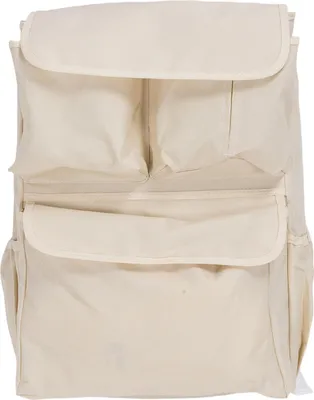 Produktbild von Universal-Kinderwagen-Hängetasche, Oxford-Stoff, Baby-Organizer mit Getränkehalter, mehrere Taschen, Beige