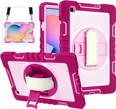 Obrázek produktu pro Pouzdro pro Samsung Galaxy Tab A 8" se stojánkem a popruhem přes rameno růžové