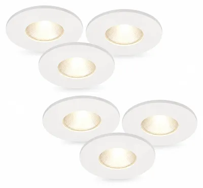Produktbild von Malmbergs 6er Set LED Einbauspots MD-315 – dimmbar, ultra slim, IP44, weiß