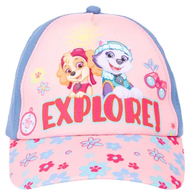 Produktbild von Paw Patrol Kappe für Mädchen Skye - Explore! Kinder Cap Basecap Baseballkappe Sonnenschutz Rosa/Blau