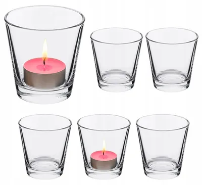 Produktbild von Altom Design Glas-Teelichthalter 6er Set klein Deko