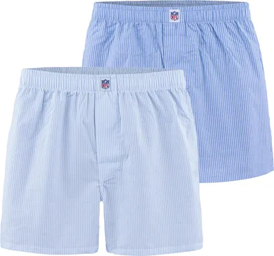 Produktbild von Huddle Herren Boxer NFL Shield Stripe 2-Pack BLU/WHT - Größe L