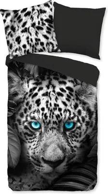 Productafbeelding van Pure Dekbedovertrek Micropercal Blue Eyes - anthracite 140x200/220cm