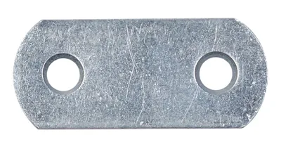 Image de Raccord plat Alberts | avec extrémités arrondies | électro-galvanisé bleu | 37 x 16 mm