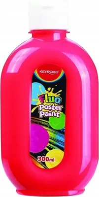 Zdjęcie produktu dla Farba plakatowa fluorescencyjna czerwona 300ml