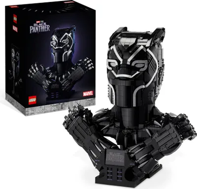 Produktbild von LEGO 76215 Marvel Black Panther, König T’Challa Wakanda Forerver Modellbausatz, Superheld-Helm aus der Avengers Infinity Saga, für Erwachsene als Sammlerstück