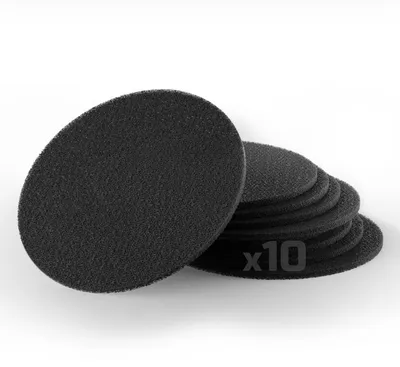 Image de Filtres à charbon actif, diamètre d'environ 155 mm, 35 ppi, lot de 10, filtres de remplacement pour hottes aspirantes