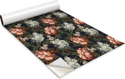Zdjęcie produktu dla Folia samoprzylepna - Okleina meblowa - Dekoracyjna - Do mebli - Tapeta - Naklejka - Folia - Kolorowe kwiaty - 100 x 50 cm