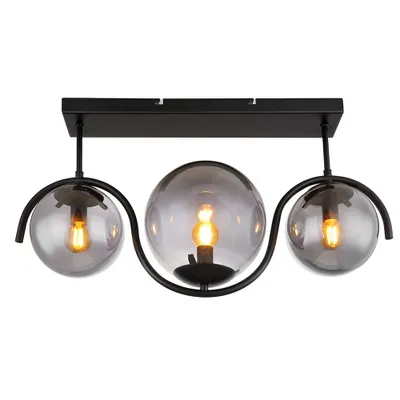Produktbild von Deckenlampe, Metall, Glas, rauch, 3 Flammig, L 60 cm