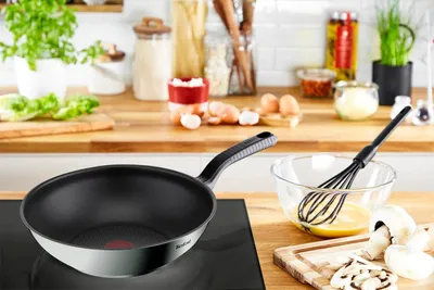 Produktbild von Roestvrijstahl Wok 28 cm mit Antiaanbaklaag und Silberfarbe