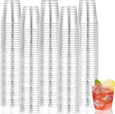 Immagine prodotto di Bicchieri per liquore da 30 ml, confezione da 400 pezzi, in plastica trasparente, ideali per feste