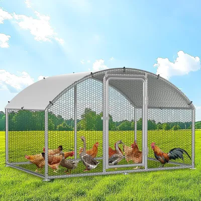 Obrázek produktu pro Venkovní výběh pro slepice - výběh pro drůh - výběh pro slepice - klec pro králíky - výběh pro zvířata - rozměry přes 3 x 2 x 2 metry