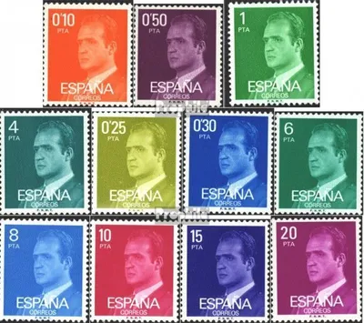 Produktbild von Briefmarken Spanien 1977 Mi 2279x-2282x,2303x-2309x (kompl.Ausg.) postfrisch Freimarken