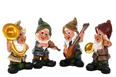 Produktbild von Birendy Gartenzwerge 46cm Kapelle Süße Figuren Zwerg Gartendeko Gartenwichtel - Ganze-Kapelle-SET