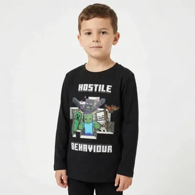 Produktbild von Minecraft Enderman Spieler Gamer Kinder langarm Shirt – Schwarz / 128