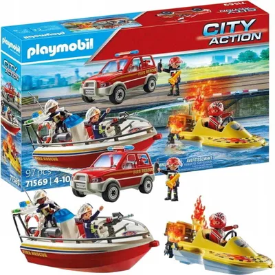 Produktbild von PLAYMOBIL City Action 71569 Feuerwehreinsatz auf dem Wasser