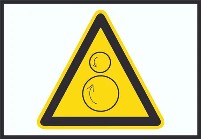 Produktbild von Achtung Gegenläufige Rollen Symbol A4 Rückseite selbstklebend Schild