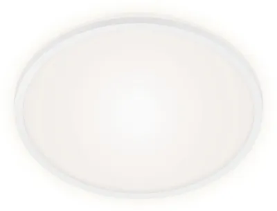 Image de BRILONER - Plafonnier LED à lumière indirecte, lumière blanche neutre, 15W, 1500lm, lustre salon, lustre chambre, luminaire plafonnier, lustre cuisine, 28x4,2cm, blanc