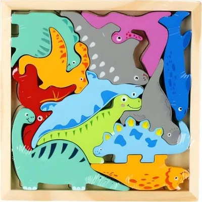 Immagine prodotto di Puzzle In Legno 12El Dinosauri 500646 Mega Creative