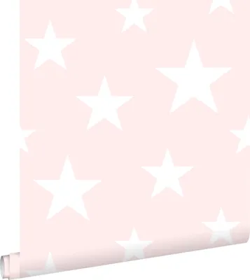 Obrázok produktu pre ESTAhome tapety veľké a malé hviezdy svetlo ružová a biela 53 cm x 10,05 m