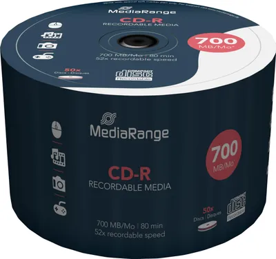 Produktbild von MediaRange MR207, CD-R, 700 MB, 50 Stück(e), 120 mm, 80 min, 52x
