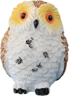 Produktbild von Mini-Eulenstatue, Kunstharz, handbemalt, Eulenornament, Miniatur-Tierfigur für DIY-Mikrolandschaft, Bonsai, Feengarten-Dekoration