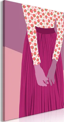Produktbild von Italienischer Leinwand Leinwandbild - Strawberry Lady (1 Part) Vertical 40x60 cm Menschen h-A-0143-b-a