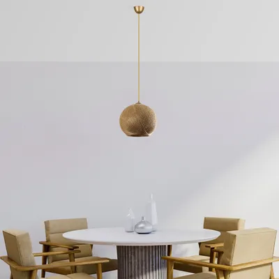 Image de Opviq, Nest - Gold, Brown, Lustre, or, jute, 38 x 38 x 70 cm