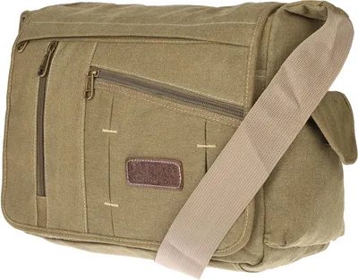 Produktbild von Christian Wippermann große XL Herren Damen Tasche Umhängetasche Canvas Messenger Ba Grün