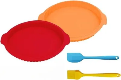 Produktbild von Backformen-Set 2-teilig für Desserts, mit Borste und Spatel, Edelstahl