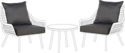 Produktbild von BELIANI Outdoor-Kissenbezug für Garten-Set in Dunkelgrau UV-beständig Minimalistisch