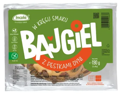 BAJGLE Z PESTKAMI DYNI BEZGLUTENOWE (2 szt.) 190 g - INCOLA