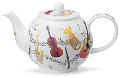Teekanne aus Bone China, 0,75 l, mit Deckel, spülmaschinengeeignet