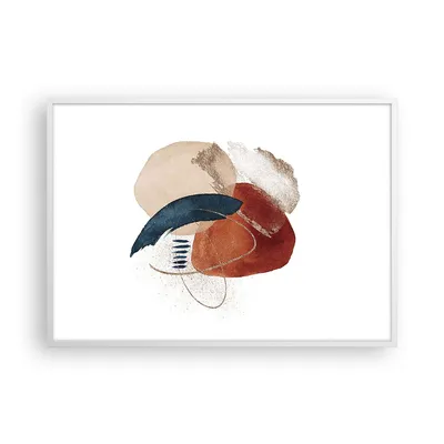 Produktbild von Gerahmtes Poster - Weißer Rahmen - Abstraktion Flecken Modern - 100x70 cm - Wand Bild - Wanddeko - Wandbilder - Kunstposter - Wandposter - Bilderrahmen - Bilder - Kunstdruck - P2WAA100x70-4561