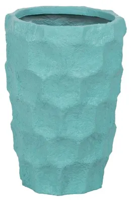 Produktbild von Blauer Blumentopf aus Beton – 42,7 x 42,5 x 62 cm – Für den Außenbereich