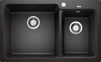 Immagine prodotto di Lavello Blanco Naya 8, in Silgranit, dimensioni 815x500 mm, colore nero, codice prodotto 525944